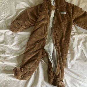Child of Mine Brown Fleece Footie